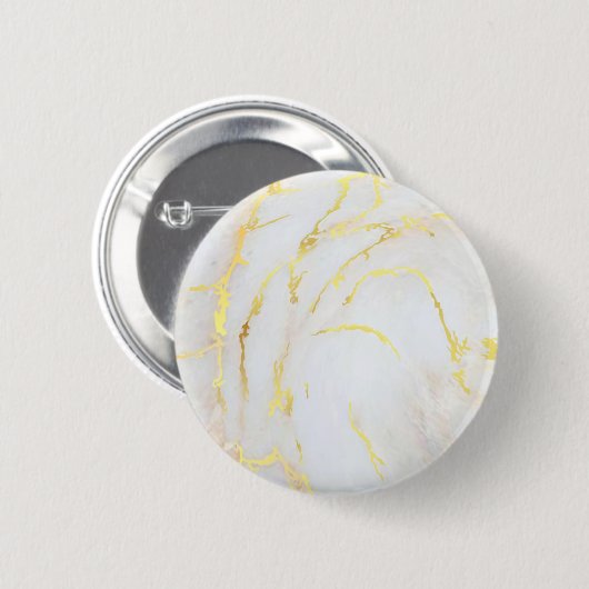 Golden Marble Template Trendy Elegant Custom Button (Vorne & Hinten)