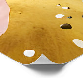 Golden Marble Whirls Poster (Ecke)