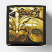 Golden Mardi Gras Masken Cube Favor Box Geschenkschachtel (Oben)