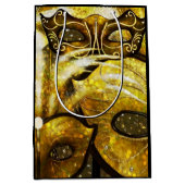 Golden Mardi Gras Masken Gift Bag Mittlere Geschenktüte (Vorderseite)