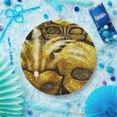 Golden Mardi Gras Masken Papier Teller (Party)
