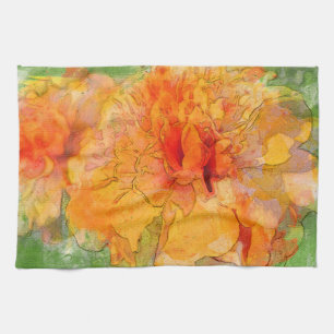 Golden Marigold Blume Geschirrtuch