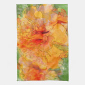 Golden Marigold Blume Geschirrtuch (Vertikal)