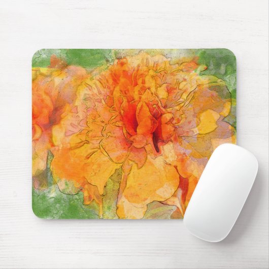 Golden Marigold Blume Mousepad (Mit Mouse)