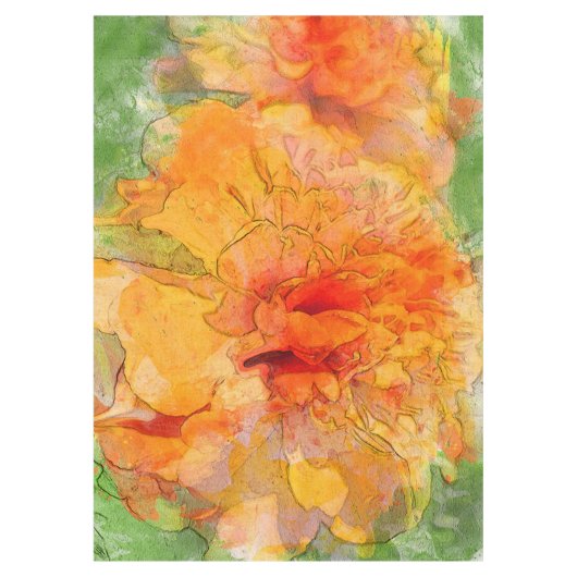 Golden Marigold Blume Tischdecke (Vorderseite)