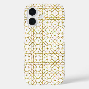 Golden marokkanische Zellige Musterkunst (Zelij) iPhone 16 Hülle