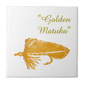 "Golden Matuka" Streamer Forellenfliege Fliesen. Fliese (Vorderseite)