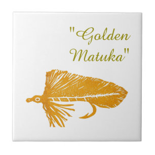 "Golden Matuka" Streamer Forellenfliege Fliesen. Fliese