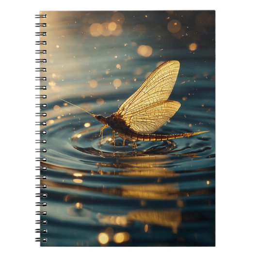 Golden Mayfly WasserNotebook Notizblock (Vorderseite)
