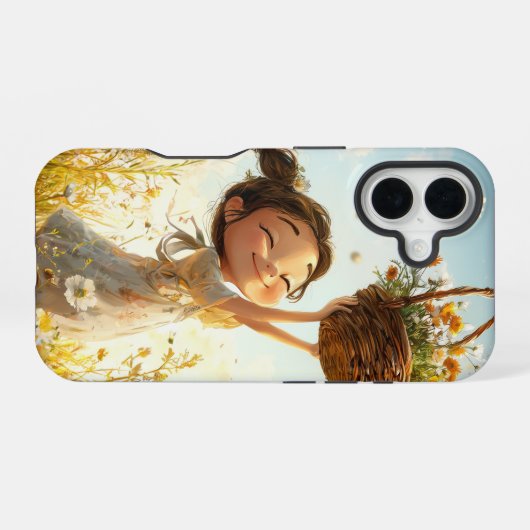 Golden Meadow Glow-Kerngehäuse iPhone 16 Hülle (Rückseite (Horizontal))