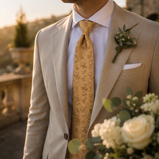 Golden Meadow Mikroflorals Krawatte