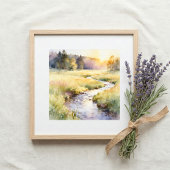 Golden Meadow Stream Poster