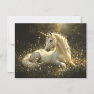 Golden Meadow Unicorn Postkarte