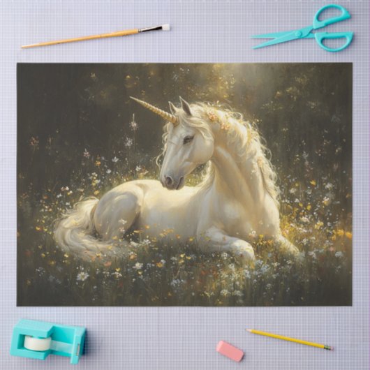 Golden Meadow Unicorn Seidenpapier (Basteln)