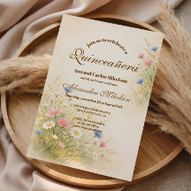 Golden Meadow Wildflower Quinceañera