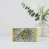 Golden Meadowhawawawi Dragonfly Business Card Visitenkarte (Stehend Vorderseite)
