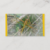 Golden Meadowhawawawi Dragonfly Business Card Visitenkarte (Vorderseite)