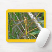 Golden Meadowhawk (Sympetrum) Dragonfly Items Mousepad (Mit Mouse)