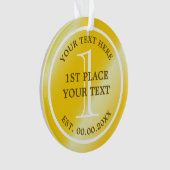 Golden Medal Ornament für den ersten Platz (Vorderseite)