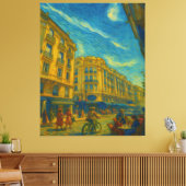 Golden Mediterranean City Vibes - Vibrant Urban Ar Leinwanddruck (Insitu (Wohnzimmer))
