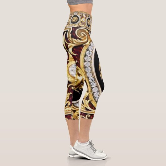 Golden Medusa Gems Capri Leggings (Rechts)