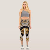 Golden Medusa Gems Capri Leggings (Vorderseite)
