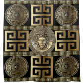 Golden Medusa Griechischer Duschvorhang (Vorderseite)