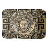 Golden Medusa Griechischer Schlüssel Badematte (Vorderseite)
