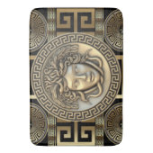 Golden Medusa Griechischer Schlüssel Badematte (Vorderseite Vertikal)