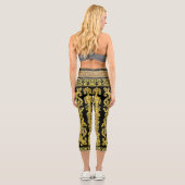 Golden Medusa Klassisch Capri Leggings (Rückseite)