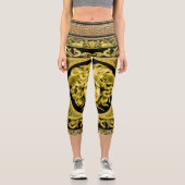 Golden Medusa Klassisch Capri Leggings (Vorderseite)