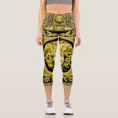 Golden Medusa Klassisches Capri Leggings (Vorderseite)