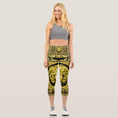 Golden Medusa Klassisches Capri Leggings (Vorderseite)