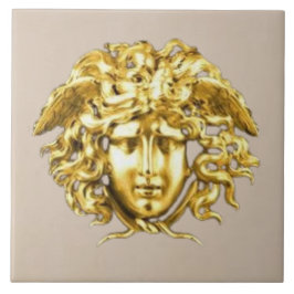 Golden Medusa Wall Tile Fliese