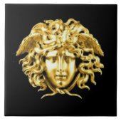 Golden Medusa Wall Tile Fliese (Vorderseite)