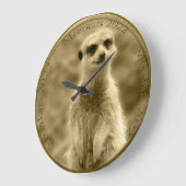 Golden Meerkat 2022 Coin, große Rundwand Uhr (Winkel)