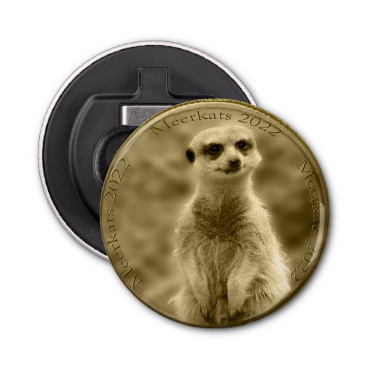 Golden Meerkat 2022 Coin, Magnetic Bottle Opener Flaschenöffner (Vorderseite)