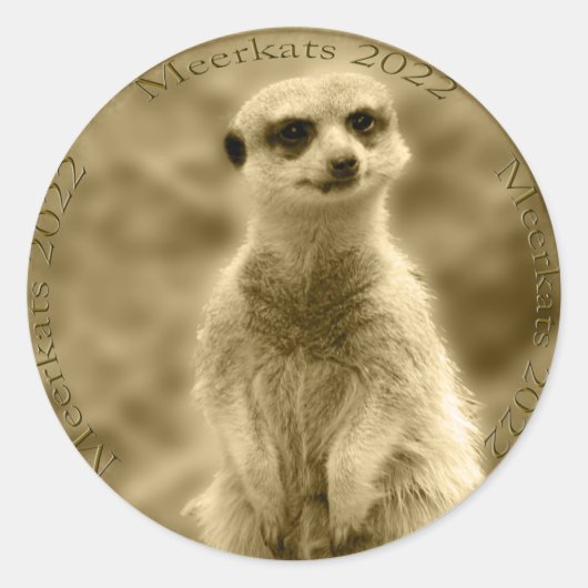 Golden Meerkat 2022 Coin, Round Stickers (Vorderseite)