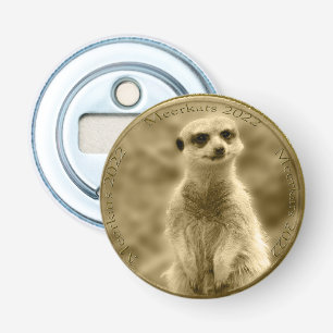 Golden Meerkat 2022 Münze, Magnetischer Flaschenöf Flaschenöffner
