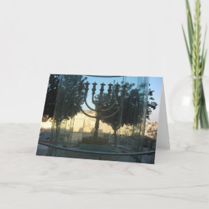 Golden menorah feiertagskarte