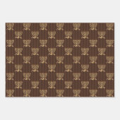 Golden Menorah Hanukah Streifen Geschenkpapier Set (Vorderseite 2)