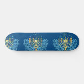 Golden menorah Hanukkah Grußfest Festival des Lich Skateboard (Horizontal)