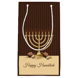 Golden Menorah Hanukkah Kleine Geschenktüte