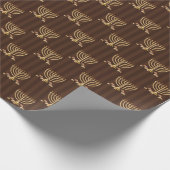 Golden Menorah Vertikale Streifen Geschenkpapier (Ecke)