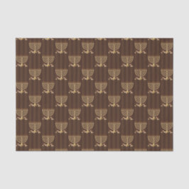 Golden Menorah Vertikale Streifen Seidenpapier