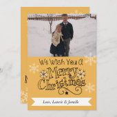 Golden Meran Weihnachten Foto Weihnachtskarte (Vorne/Hinten)