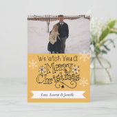 Golden Meran Weihnachten Foto Weihnachtskarte (Stehend Vorderseite)