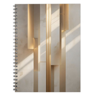 Golden Meridian – Minimalist Gold Architectural Lu Notizblock