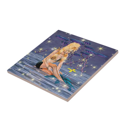 Golden Mermaid Fliese (Seite)