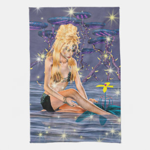 Golden Mermaid Handtuch